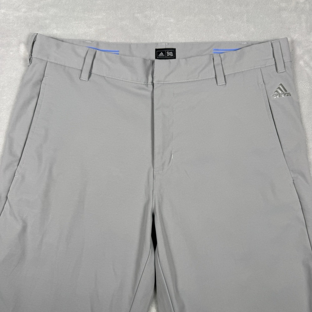 Adidas Golf Mens Grey Flat Front Straight Leg Performance Pants 34x32 34497